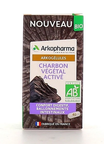 Arkogélules Charbon Végétal Activé Bio 40 Gélules